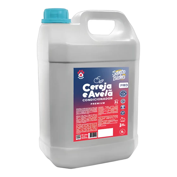 Condicionador Cereja E Avelã 5l Santo Bicho Banho Tosa Pet